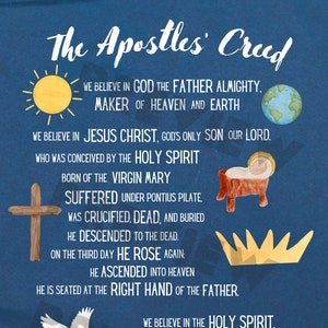 The Apostles' Creed Printable - Etsy