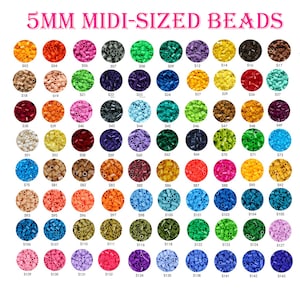 5.0mm 2000pcs/4000pcs Midi Sized Beads Refill Color (High Quality/Perler Beads/Fuse Beads) S1 - S129