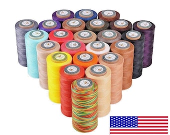 High Quality 150D Flat Waxed Thread Leather Hand Sewing Stitching Cord 284Yards 70 colors+