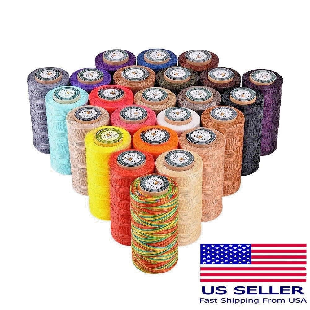 260M 1mm Sewing Waxed Thread 150D Hand Stitching Cord for Leather DIY Craft  Tool