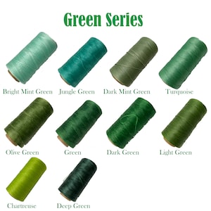 High Quality 150D Flat Waxed Thread Leather Hand Sewing Stitching Cord 284Yards 70 colors Green Series