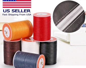 Round Waxed Polyester Thread Leather Craft Hand Sewing Essential Width 0.45mm/0.55mm/0.65mm Pick Width And Color