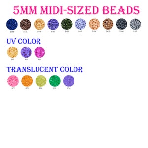 5,0 mm 2000 szt./4000 szt. Koraliki w rozmiarze Midi Kolor uzupełniający (wysoka jakość/koraliki Perler/koraliki do łączenia) Koraliki UV S130 - S159