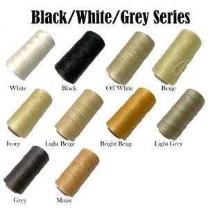 High Quality 150D Flat Waxed Thread Leather Hand Sewing Stitching Cord 284Yards 70 colors Black/White/Grey