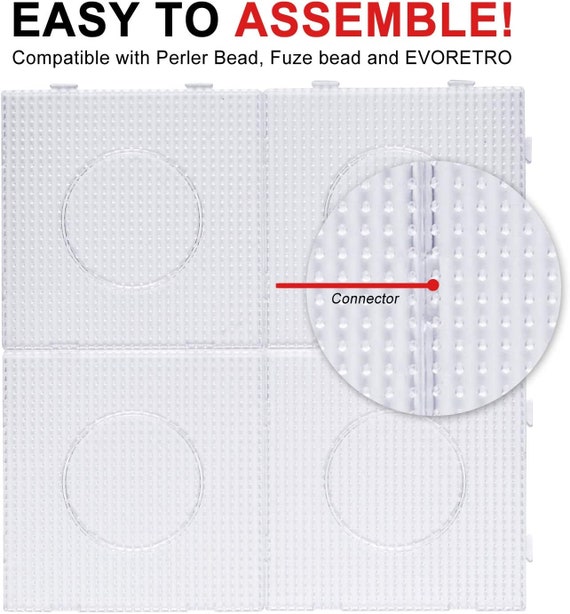 4 Large Perler/Fuse Beads Pegboards for 5 mm Beads + 1 free bead Tweezers