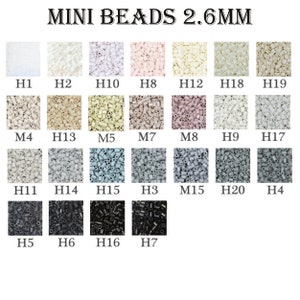 2,6 mm, 2000 sztuk, mini koraliki uzupełniające – seria czarno-biało-szara (wysoka jakość/koraliki Perler/koraliki Fuse)