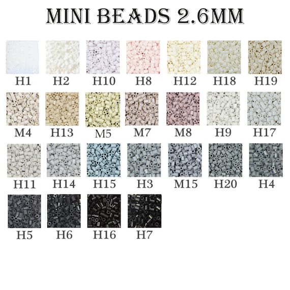 2.6mm 2000pcs Mini Beads Refill Black/white/gray Series high Quality/perler  Beads/fuse Beads 