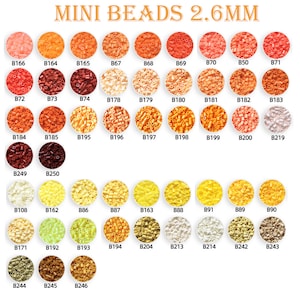 2,6 mm 2000 sztuk Mini koraliki uzupełniające - pomarańczowy / żółty (wysoka jakość / koraliki Perler / koraliki Fuse)