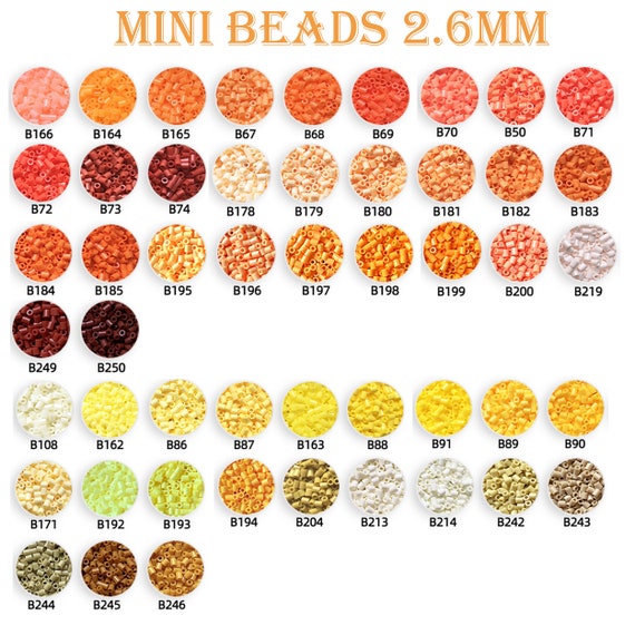2.6mm 2000pcs Mini Beads Refill Orange / Yellow high Quality