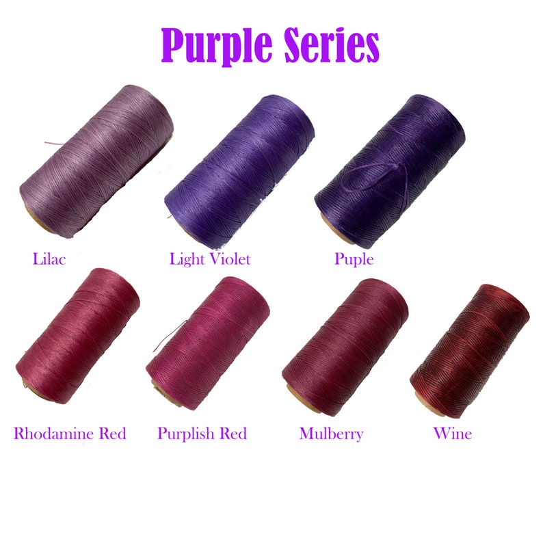 High Quality 150D Flat Waxed Thread Leather Hand Sewing Stitching Cord 284Yards 70 colors Purple Series