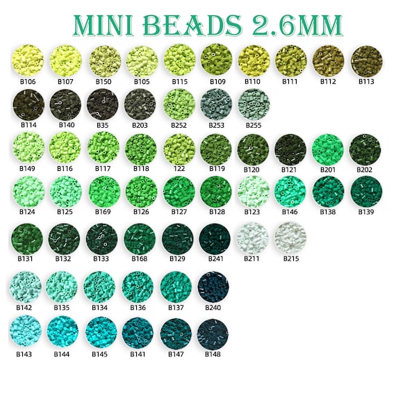 2.6mm 2000pcs Mini Beads Refill Green high Quality/perler Beads/fuse Beads  