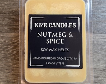 Nutmeg & Spice Soy Wax Melt (2.75oz/78g)  Thanksgiving Home Fragrances