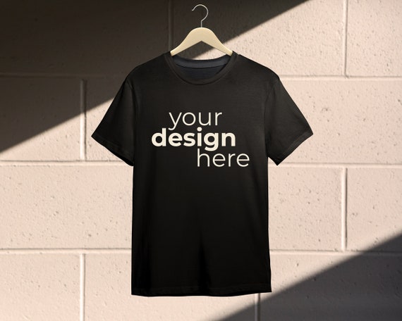 Realistic Black T-shirt Mockup. Blank Tee Shirt - Etsy