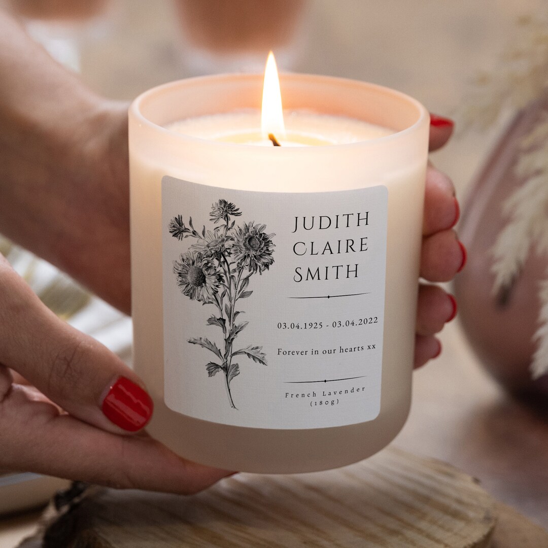 In Loving Memory Gift, Bereavement Candle Forever in Our Hearts