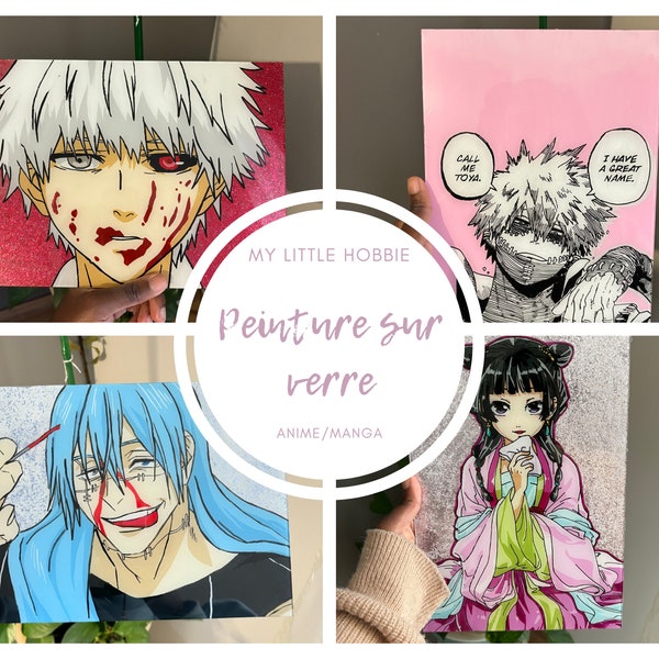 Peinture sur verre manga/anime