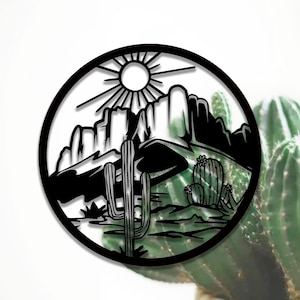 Cartello da parete in metallo a forma di cactus, decorazione da parete in metallo a forma di cactus, decorazione da parete per ufficio, cartello in metallo per esterni, regali per amanti dei cactus, regalo di inaugurazione della casa, 8-24 pollici