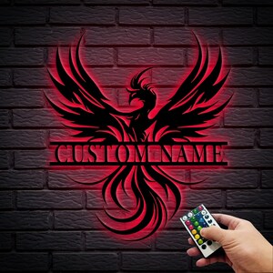 Phoenix Metal Wall Art, Custom Phoenix Metal Wall Decor, Phoenix Metal Sign, Phoenix Metal Wall Hangings, Home Decor Artwork, 8-24 Inch