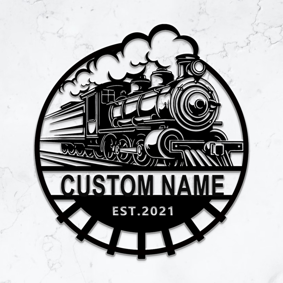 Train Metal Sign, Custom Train Metal Wall Decor, Personalized Train ...