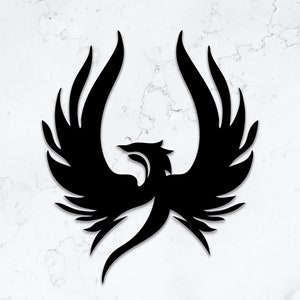 Phoenix Metal Wall Art, Housewarming Gift, Unique Home Decor, Wall Hangings, Decorative Sign for Indoor & Outdoor, 8-24 Inch