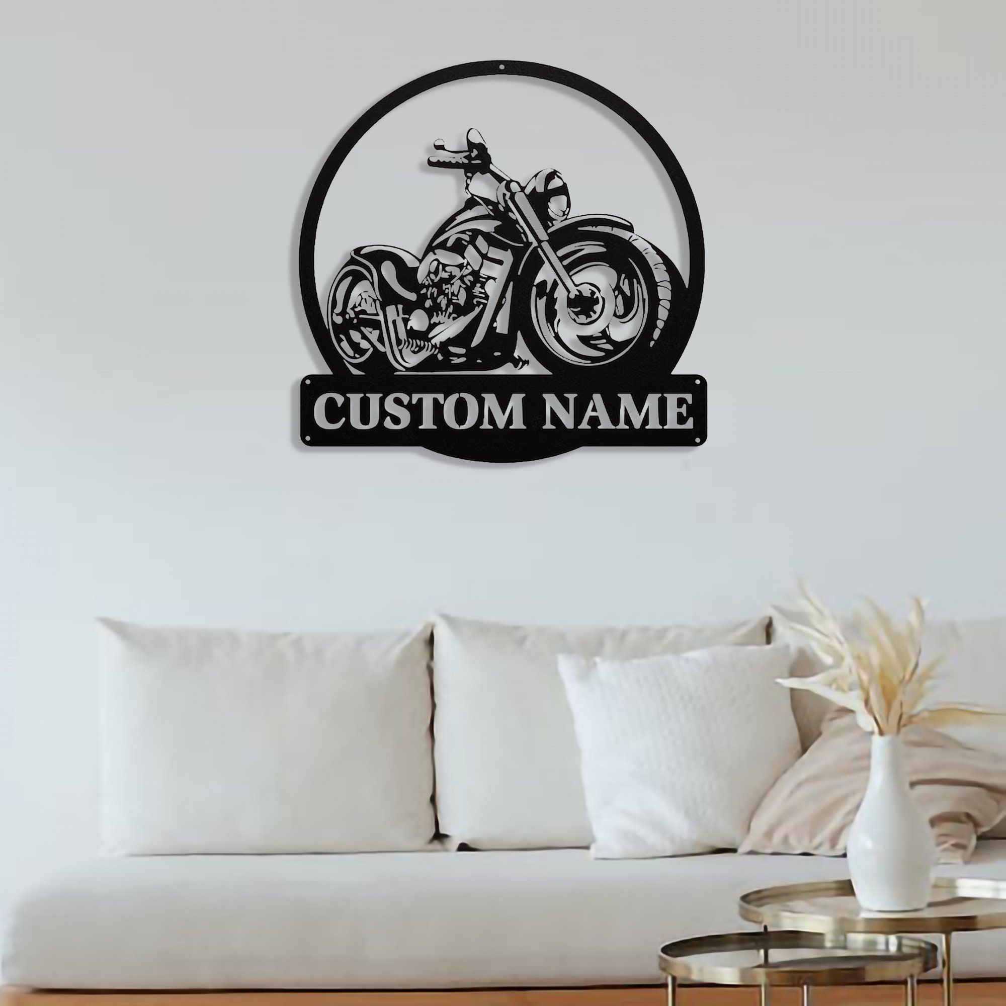 Custom Motorcycle Metal Wall Sign, Motorcycle Metal Wall Art