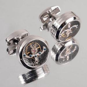 Gemelos de latón personalizados, gemelos clásicos, iniciales o letras grabables en la parte posterior, el mejor regalo para hombres, regalo para papá y regalo de aniversario, regalo de boda.