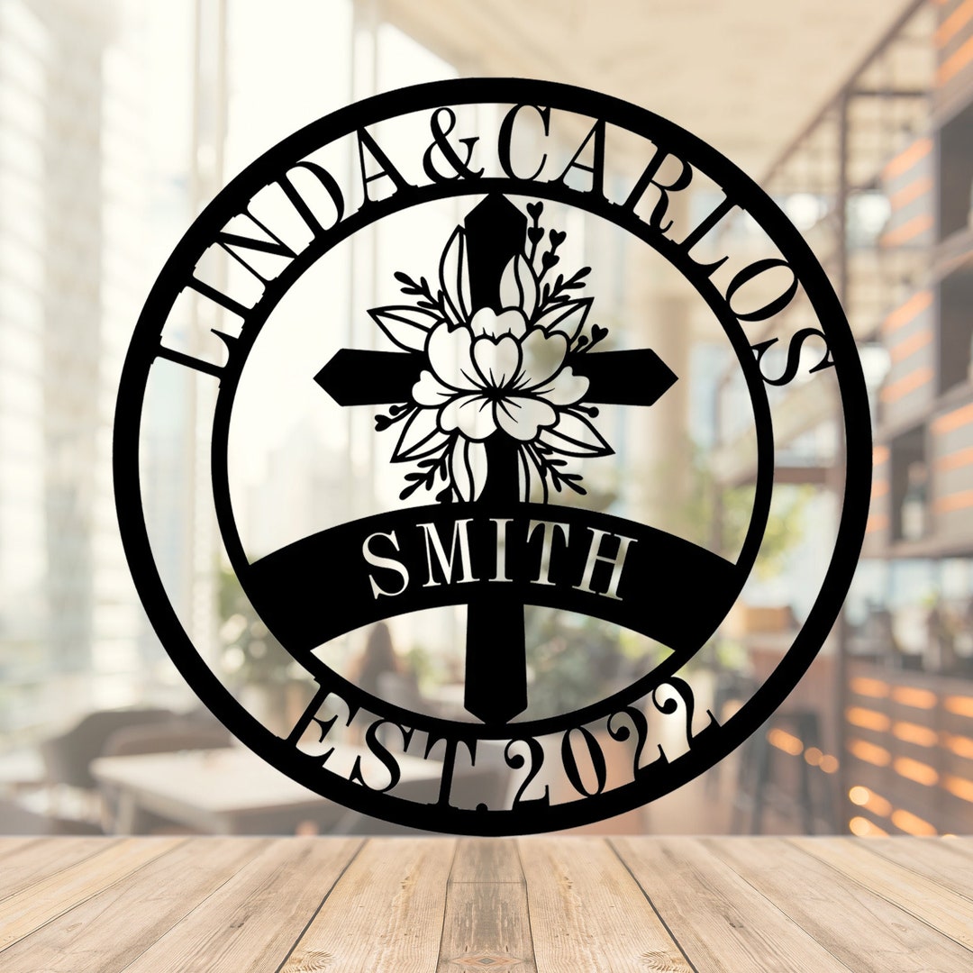 Custom Jesus Cross Wall Decor, Christian Cross Metal Wall Decor, Led