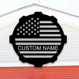 Custom U.S. Flag Metal Wall Art: Personalized Home Decor