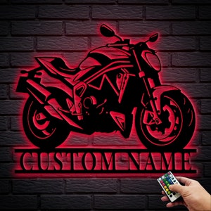 Custom Motorcycle Metal Wall Art: Personalized Garage Decor