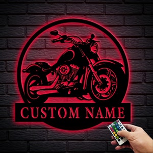 Custom Motorcycle Metal Wall Sign, Motorcycle Metal Wall Art, Motorcycle Wall Hangings, Motorcycle Wall Decor, Christmas Gift, 8-24 Inch