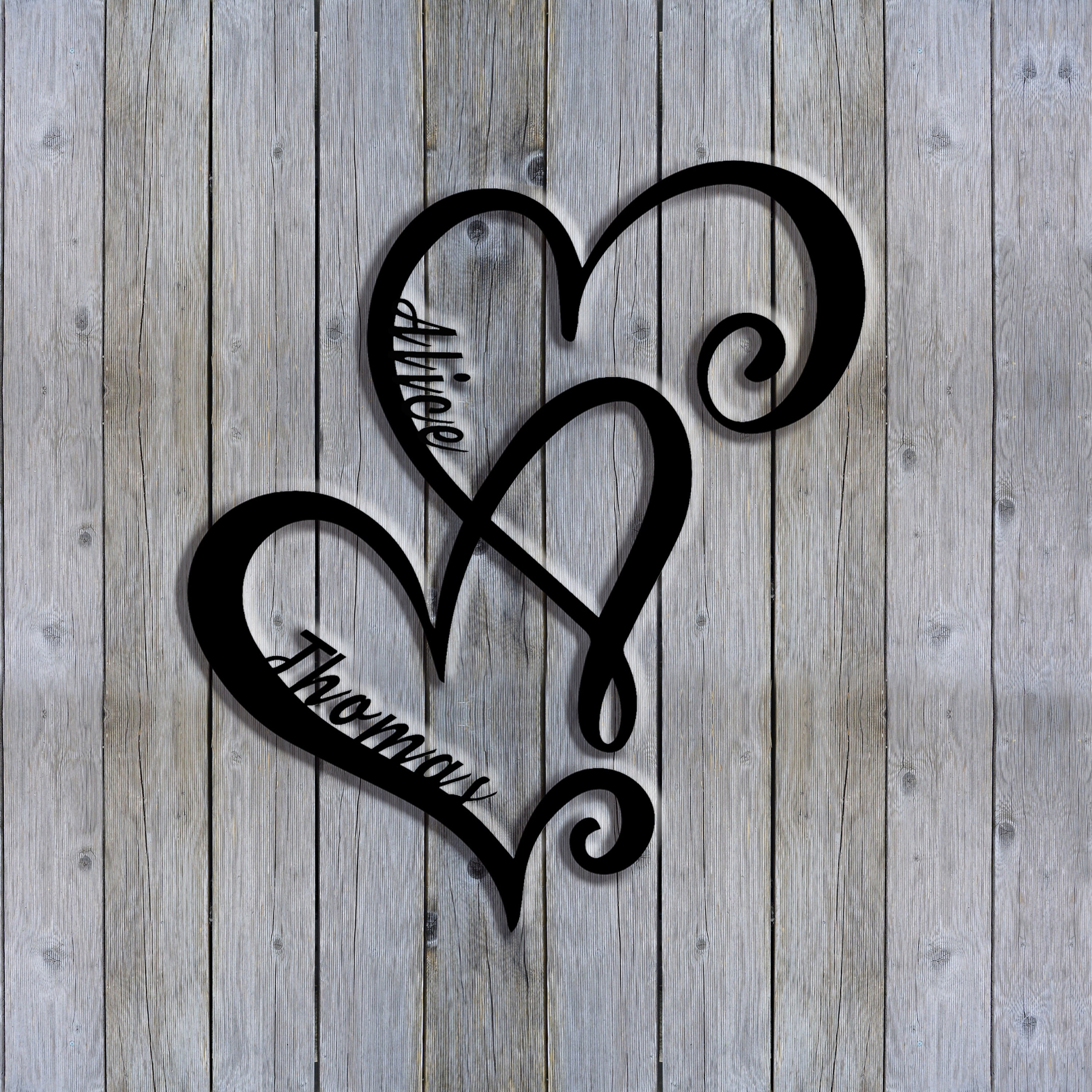Infinity Heart Metal Wall Decor Art Eternal Love Infinity Etsy