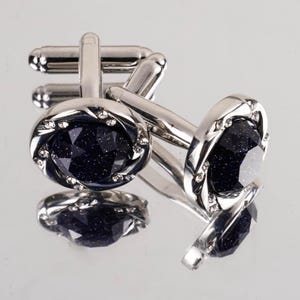 Gemelos de plata personalizados, gemelos clásicos, iniciales o letras grabables en la parte posterior, el mejor regalo para hombres, regalo para papá y regalo de aniversario, regalo de boda.