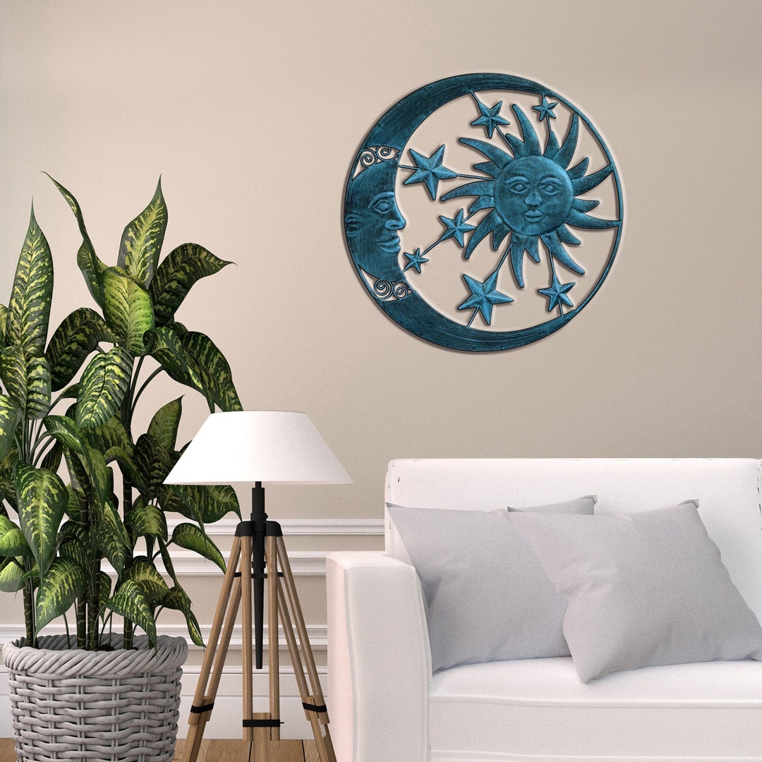 Metal Sun Hanging Decor,metal Sun Art Sculpture ,home Garden Metal Wall