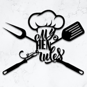 Personalized Sign for Kitchen,Custom Kitchen Metal Sign, Kitchen Metal Wall Art, Kitchen Metal Chef,Kitchen Metal Home Decor, Chef&#39;s Gift