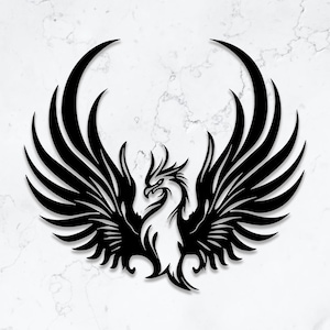 Phoenix Metal Wall Art, Custom Phoenix Metal Wall Decor, Phoenix Metal Sign, Phoenix Metal Wall Hangings, Home Decor Artwork, 8-24 Inch