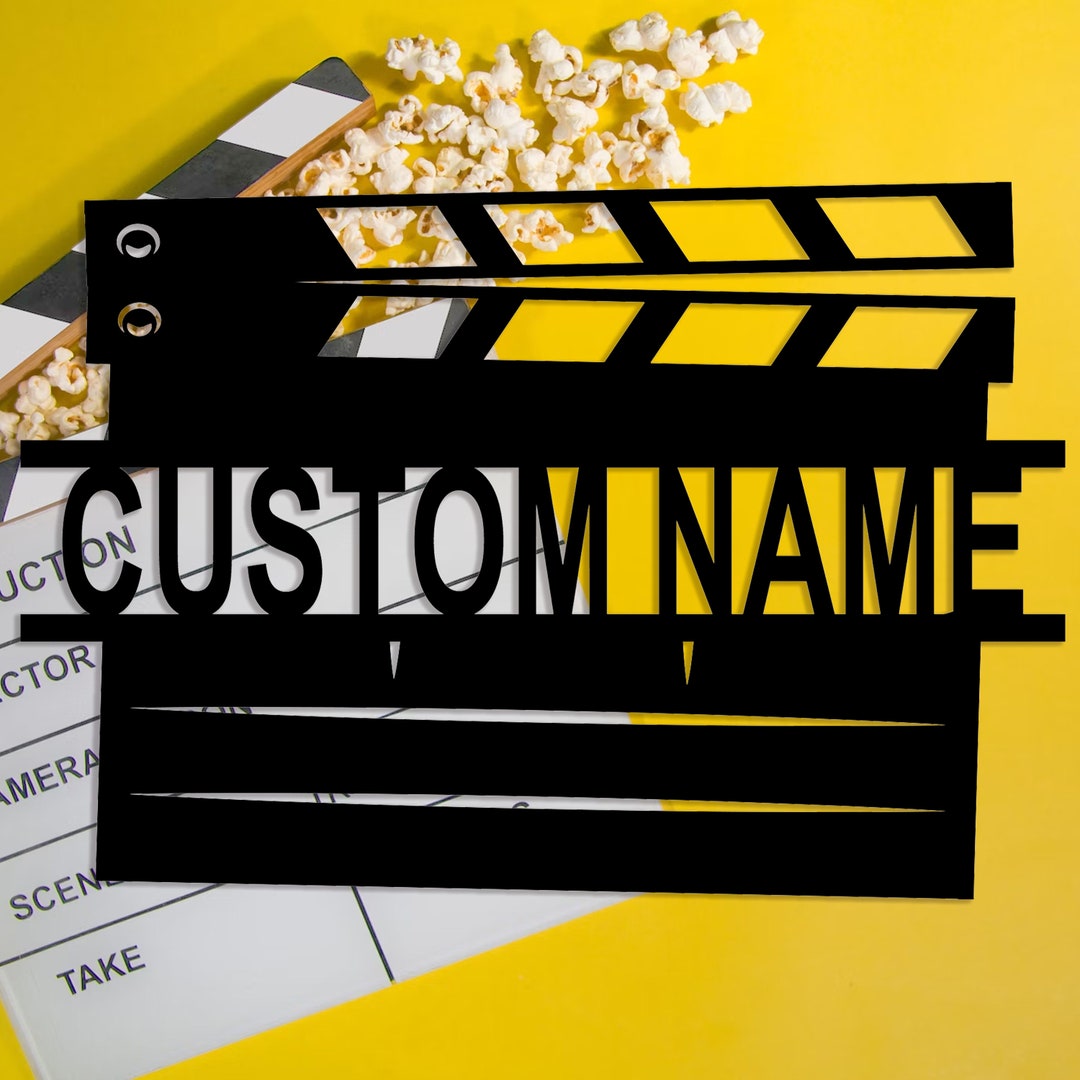 Custom Clapper Board Custom Clapperboard Metal Wall Sign: Movie Decor (8-24 Inch) - Etsy