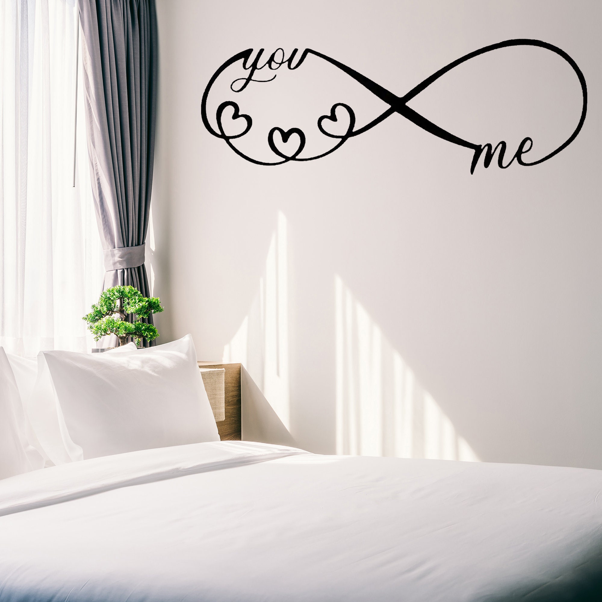 Personalized Infinity Metal Signs, Infinity Hearts Signs, Interior Wall