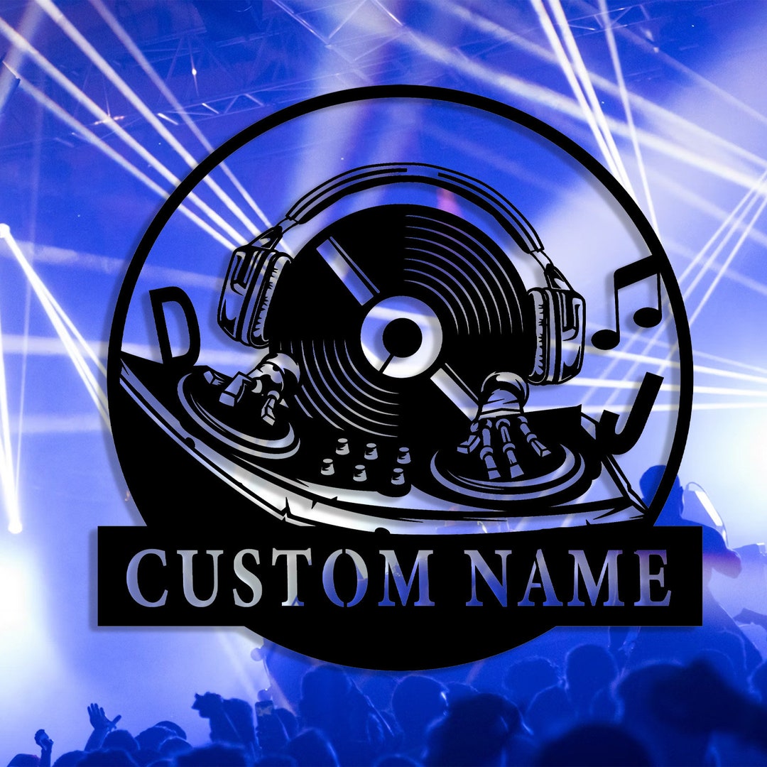 Personalisiertes 2D Acryl DJ Player Tischdekoration - Individuelle Namensgravur Für Musikliebhaber