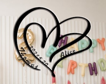 Personalized Wedding Gift For Couple Infinity Sign With Names And Date Wedding Date Sign Engagement Announcement Sign