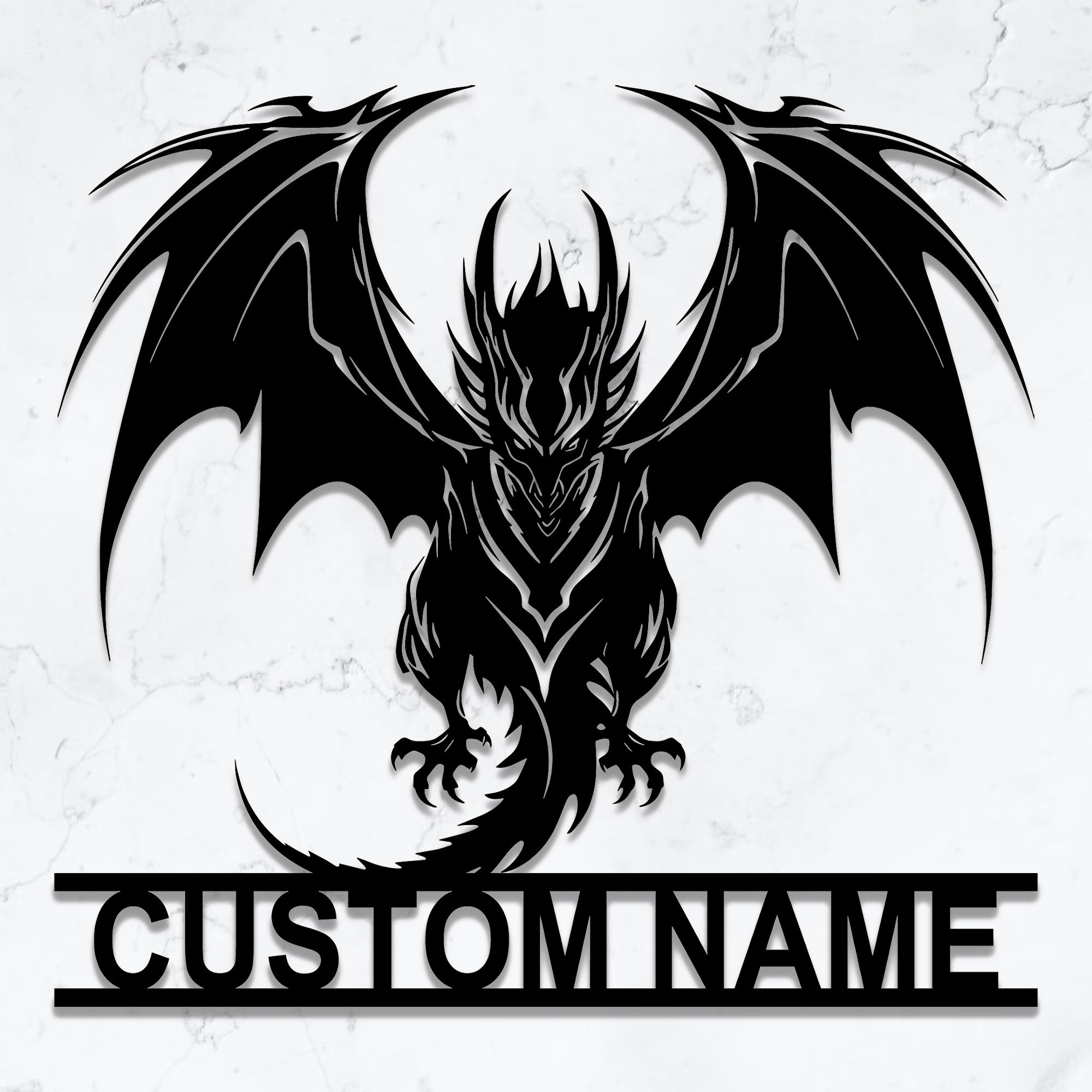 Custom Name Dragon Personalized , Dragon Art, Custom Dragon Cut Metal Wall  Hanging Funny Dragon Lovers Home Decor Hobbie Gift Metal Sign