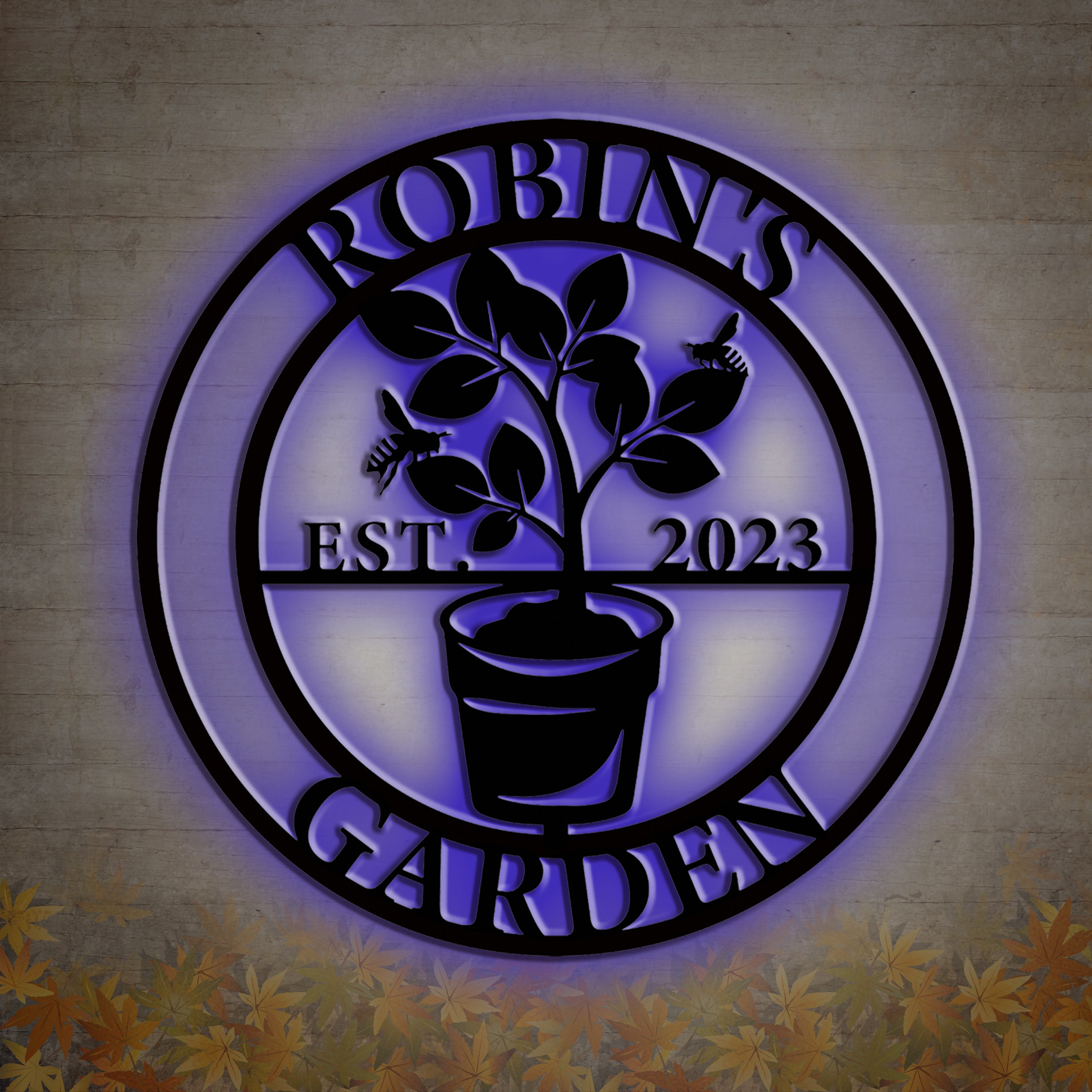 Personalized Metal Garden Sign: Custom Outdoor Yard Decor - Etsy