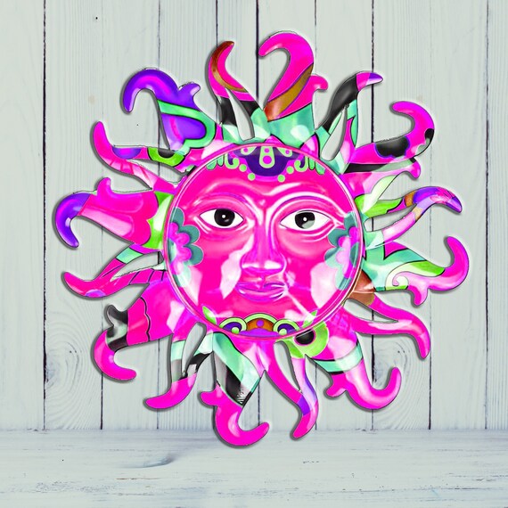 Metal Sun Face Metal Wall Hanging Metal Sun Wall Art Etsy