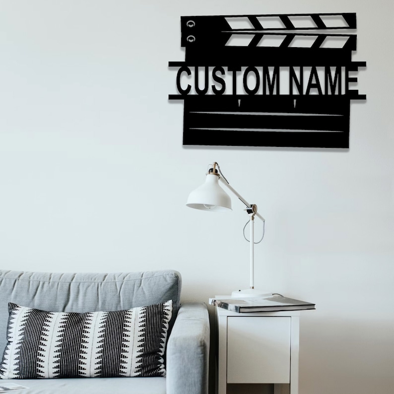 Custom Clapper Board Custom Clapperboard Metal Wall Sign: Movie Decor (8-24 Inch) - Etsy