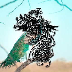 Custom Peacock Metal Wall Art: Personalized Home Decor