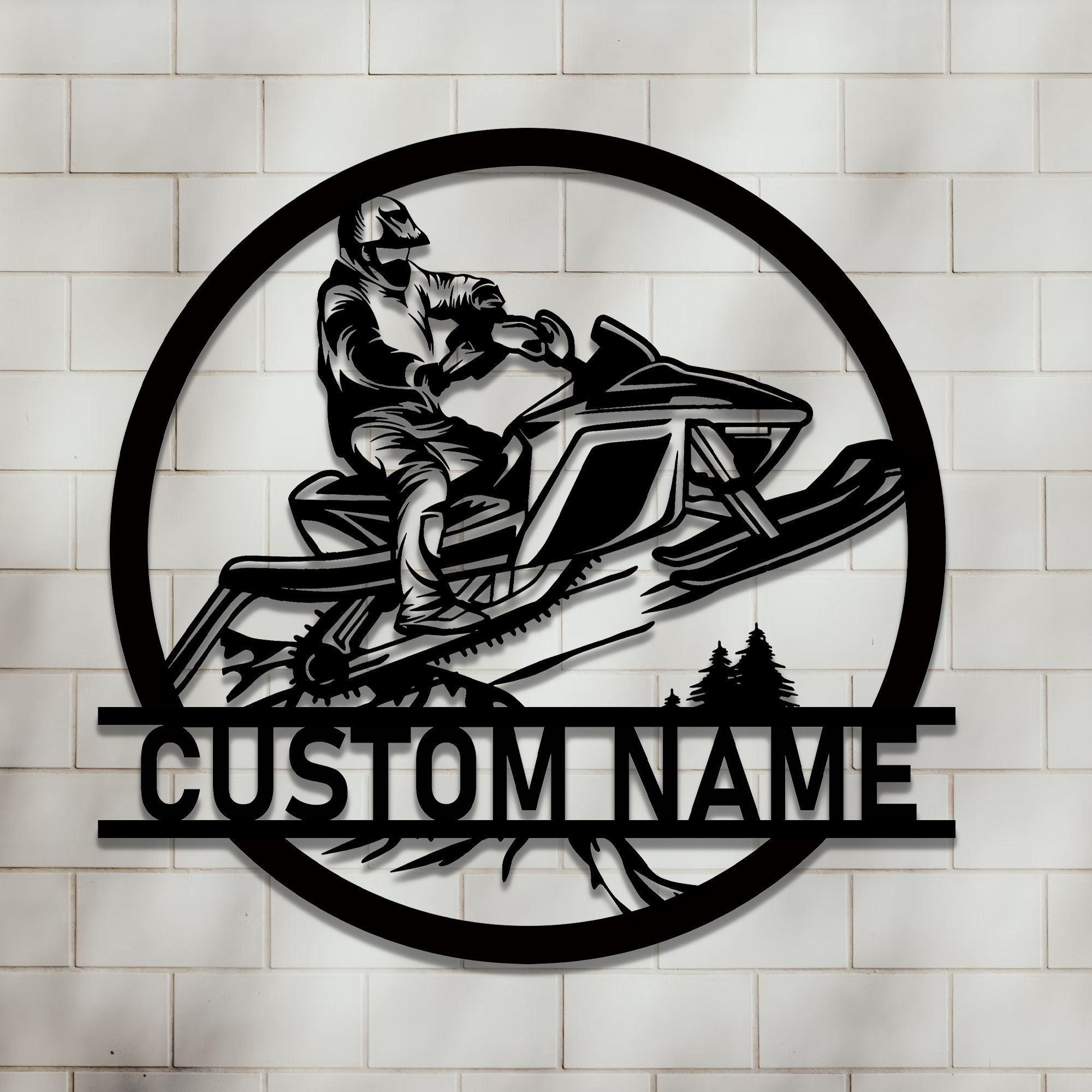 Custom Snowmobile Metal Wall Sign, Personalized Snowmobile Art, Custom