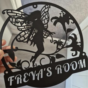 Cartello personalizzato per giardino delle fate, decorazione in metallo per giardino delle fate, cartello personalizzato per giardino, decorazione per esterni, regalo di Halloween