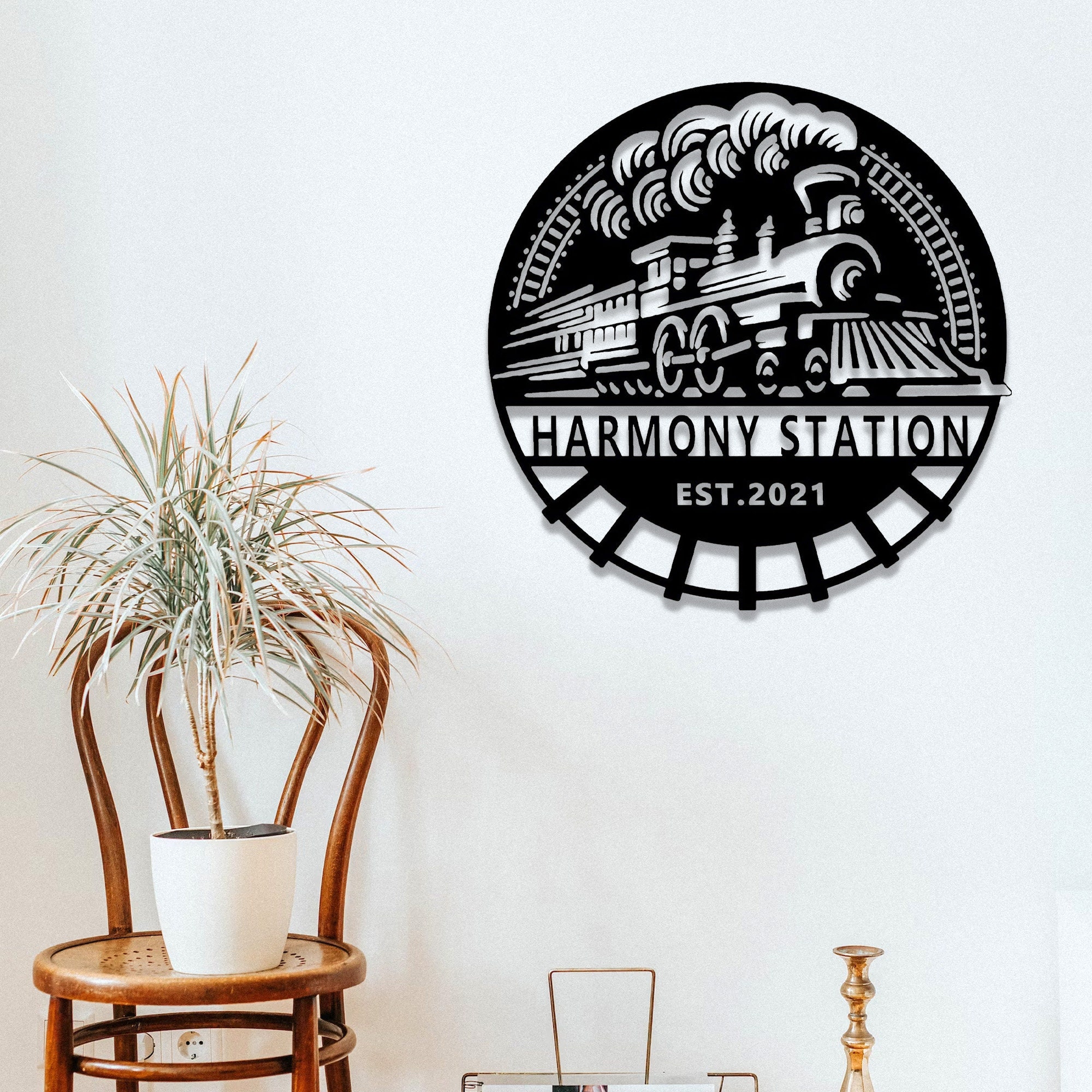 Custom Train Metal Wall Decor, Train Metal Sign, Personalized Train ...