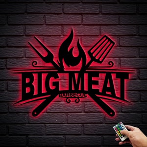 BBQ Grill Sign, Metal Wall Art, Grill Schild Decor, BBQ Metal Sign, Grill Chill Decor, father&#39;s BBQ, Smoker and Grilling Gift, Gift For Him