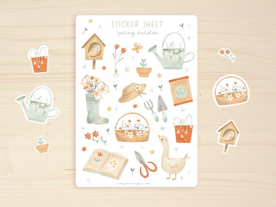 Garden Stickers Sheet | Spring Planner Stickers
