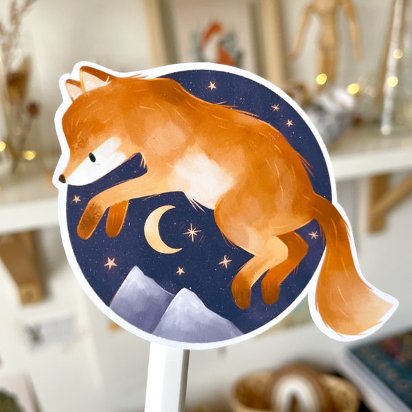 Fuchs Sticker | Laptop Sticker | Mond | Aufkleber