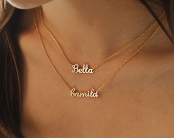 Custom Layered Name Necklace, 1,2,3 Names Necklace, Personalized Gift for Mom, Dainty Names Jewelry, Children Name Necklace, Gift for Her